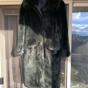 Tory Burch Forest Green Teddy Coat